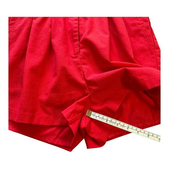 Y2K DAY + MOON Puff Sleeve Utility Romper | M | Red | Preppy Retro Tailored - Picture 9 of 16